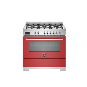 PRO96L1EROT2  Bertazzoni komfyr 90 cm, gasstopp, 1 ovn, rød