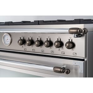 901594 Bertazzoni brytersett til Heritage komfyr og ventilatorhette, børstet sort nikkel