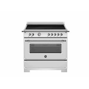 HER95I2EAX2 Bertazzoni komfyr 90 cm, induksjon, 2 ovner, stål
