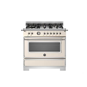 HER96L1EAVT2 Bertazzoni komfyr 90 cm, gasstopp, 1 ovn, elfenben