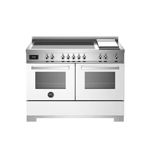 PRO125I2EBIT2 Bertazzoni komfyr 120 cm, induksjon og stekeplate, 2 ovner, hvit