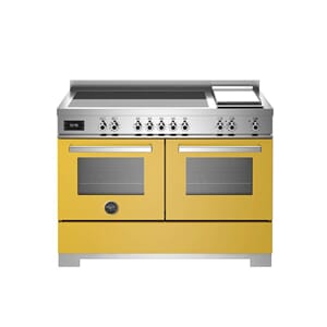 PRO125I2EGIT2 Bertazzoni komfyr 120 cm, induksjon og stekeplate, 2 ovner, gul