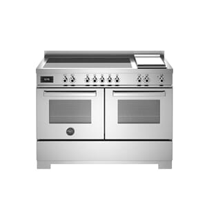 PRO125I2EXT2 Bertazzoni komfyr 120 cm, induksjon og stekeplate, 2 ovner, stål