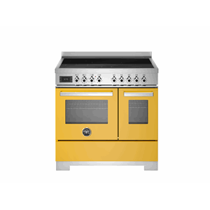 PRO95I2EGIT2 Bertazzoni komfyr 90 cm, induksjon, 2 ovner, gul