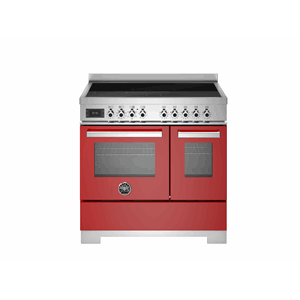 PRO95I2EROT2 Bertazzoni komfyr 90 cm, induksjon, 2 ovner, rød