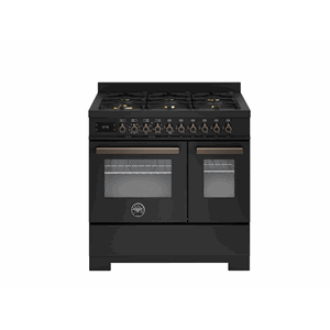 PRO96L2CAT2 Bertazzoni komfyr 90 cm, gasstopp, 2 ovner, karbon