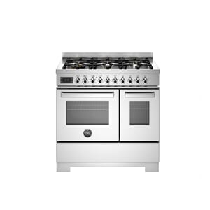 PRO96L2EXT2 Bertazzoni komfyr 90 cm, gasstopp, 2 ovner, stål