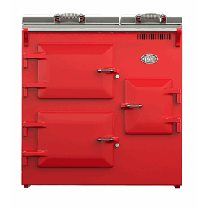 Everhot 90 I Pillarbox Red, magasinkomfyr med to induksjon